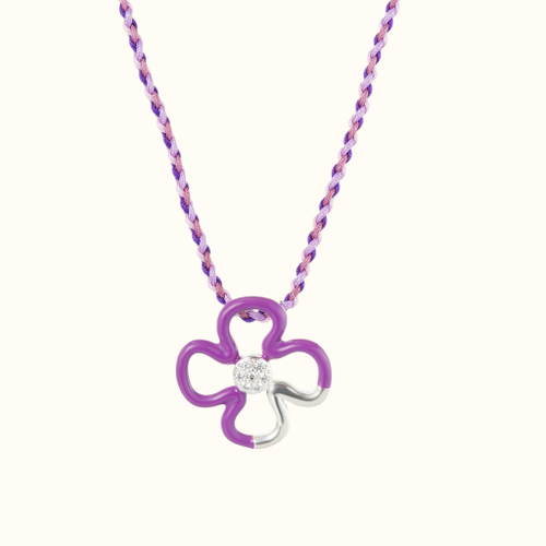 Колье Clover Purple Stone