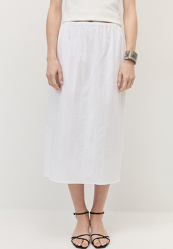 Юбка на резинке из фактурного хлопка