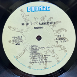 Винтажная виниловая пластинка LP Motorhead No Sleep 'til Hammersmith (Япония 1981) (Оби)