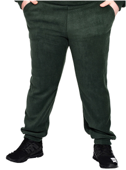 Спортивные брюки из флиса, тёмно-зеленые