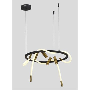 Подвесной светодиодный светильник 45W 4000K APL.066.03.45 чёрный/латунь Malgorzata Aployt