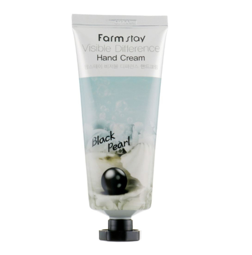 Крем для рук осветляющий с жемчугом FarmStay Visible Difference Black Pearl Hand Cream 100 мл.