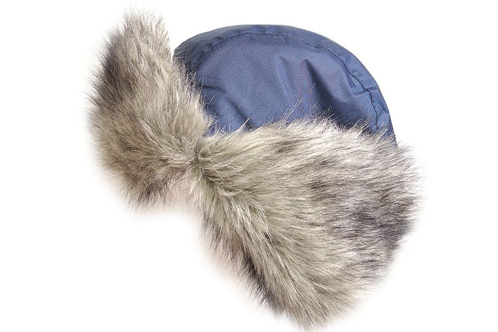 Шапка-ушанка "Тикси" Йети (черный/синий/серый)