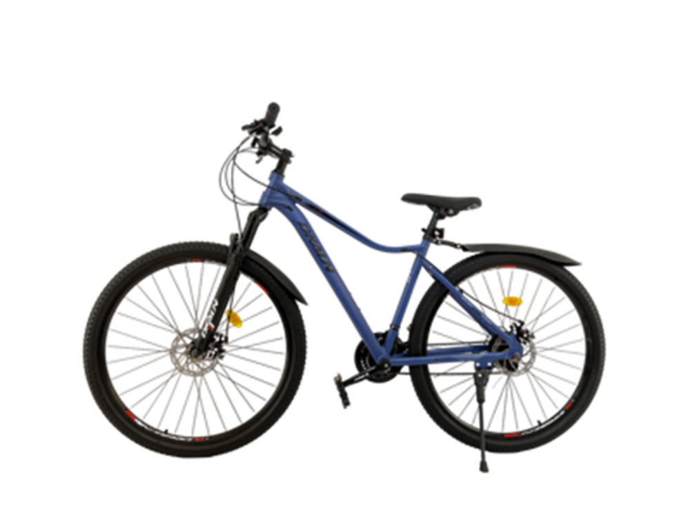Велосипед Dkaln 29" 24скор (L-Twoo, алюминиевая рама, диск. тормоз) Cине-серо-красный (DK-728)
