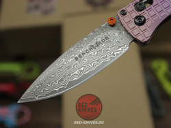 Нож Benchmade 535 Bugout Frag Titanium Damascus A+++ - разноцветный титан, клинок дамаск