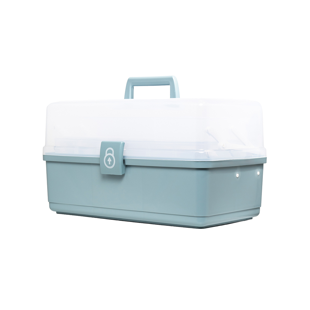 Органайзер для хранения мелочей, вещей, ящик для инструмента IRIS KIT BOX 40 (Light blue)