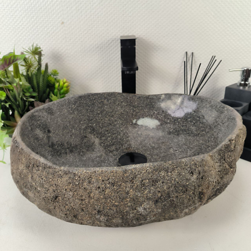 Раковина из речного камня RS-65014 47*44*15 0856