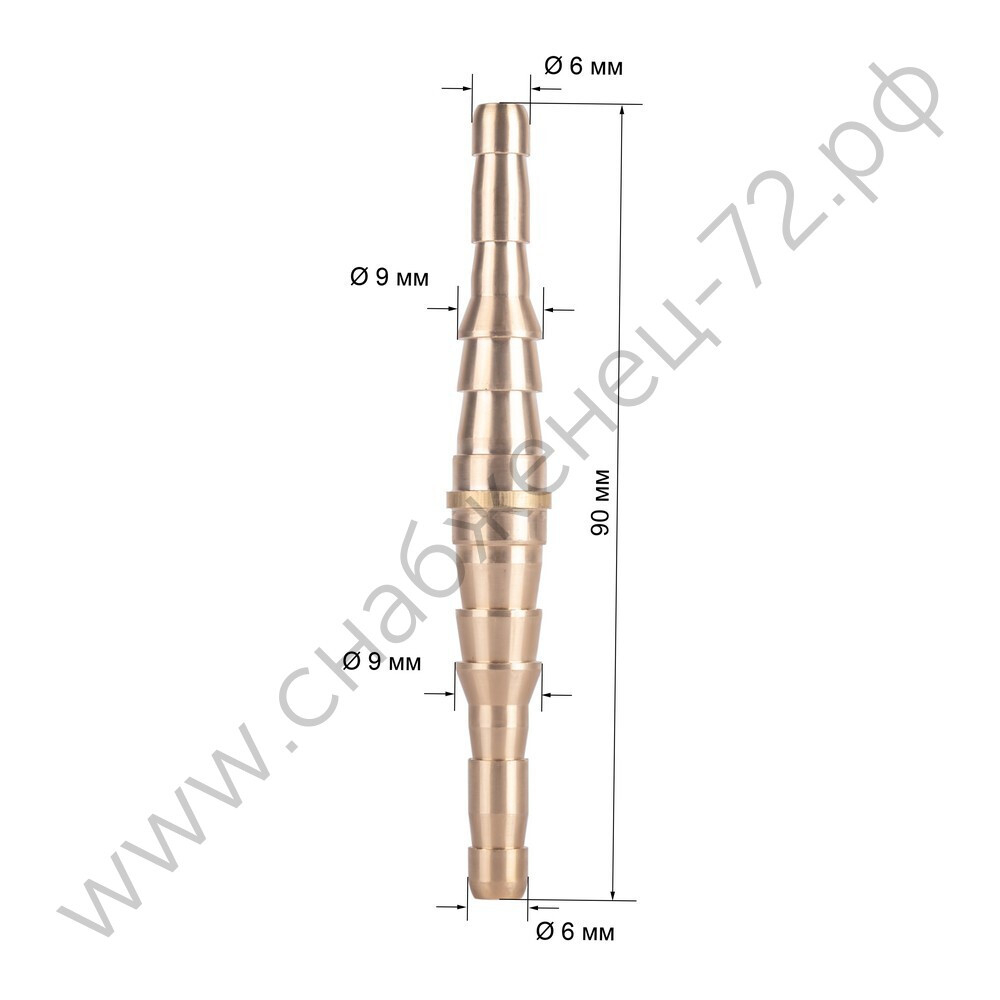 Ниппель универсальный AERO 6х9/9х6 мм