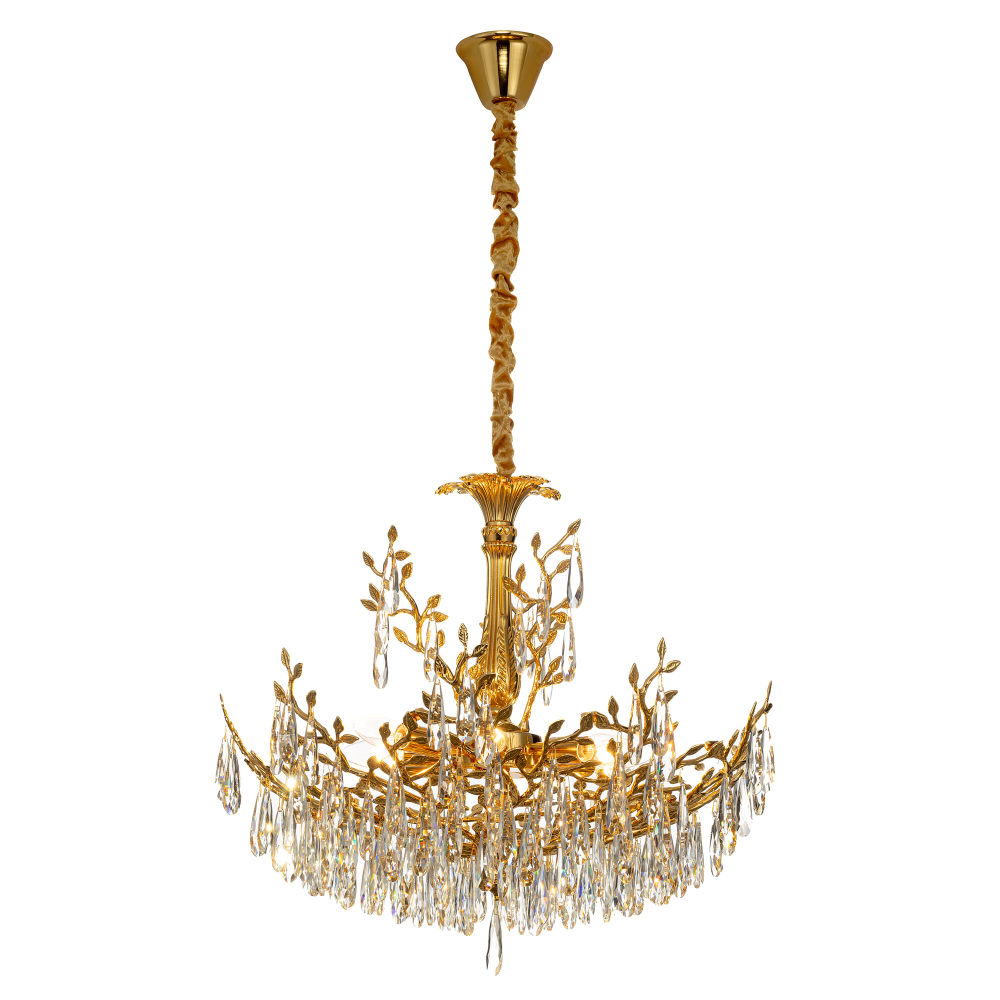 Citilux RITZ CL310082 Люстра хрустальная подвесная Золото