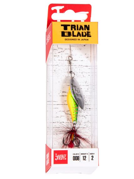Блесна вращ. Lucky John TRIAN BLADE LONG 12.0г 008 в блистере