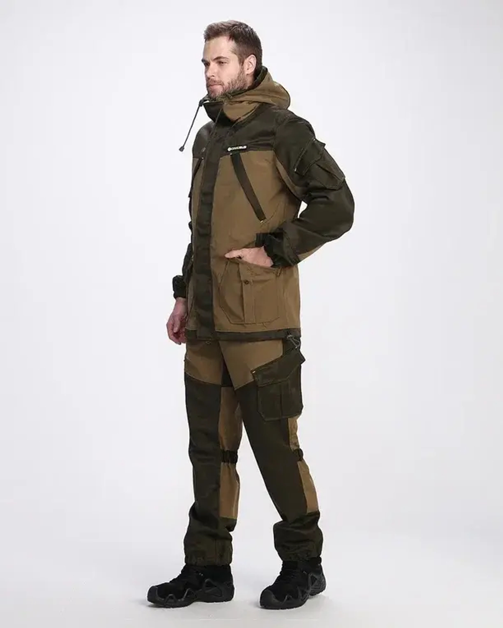 Костюм OneRus "Горный" на молнии (Брезент/Гретта), Хаки
