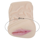 Телесный мастурбатор-вагина с фигурками на поверхности (Цвет: телесный)