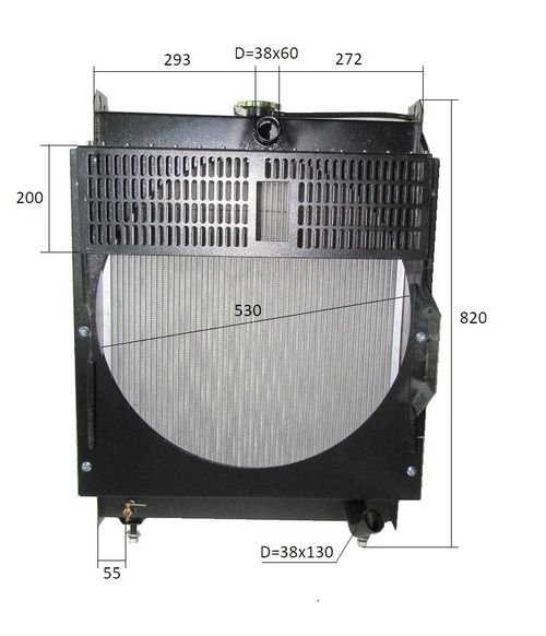 Радиатор охлаждения Ricardo N4105DS; TDK-N 38 4LT в сборе/Radiator assembly