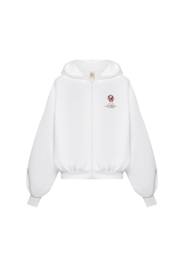 Толстовка на молнии с принтом Белый