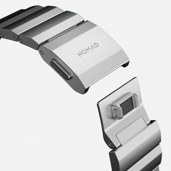 Ремешок Nomad Aluminum Band SPACE GRAY - Apple Watch 7 (45mm)/6/SE/5/4 (44mm)/3/2/1 (42mm), серебро