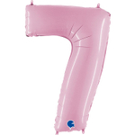 Шар фольгированный Цифра 7 101 см (Розовый)