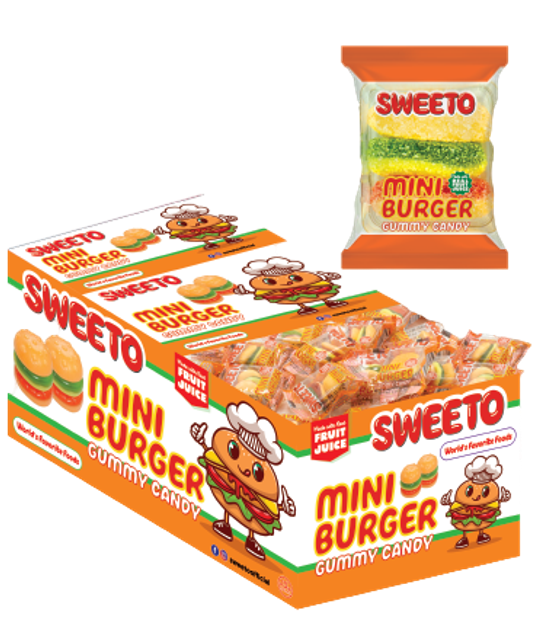 Мармелад SWEETO Мини Бургер 9г*60шт (6бл)