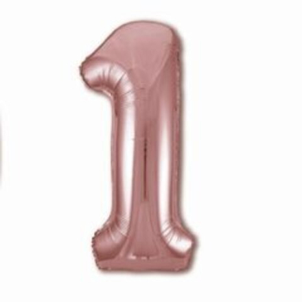 Р Цифра 1 Slim Розовое Золото (40''/102 см)