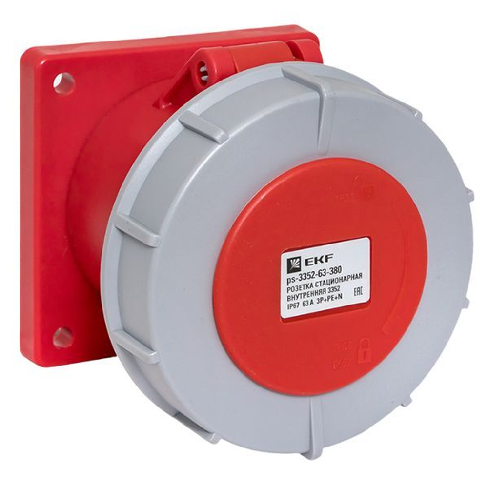 Розетка стационарная внутренняя EKF ps-3352-63-380