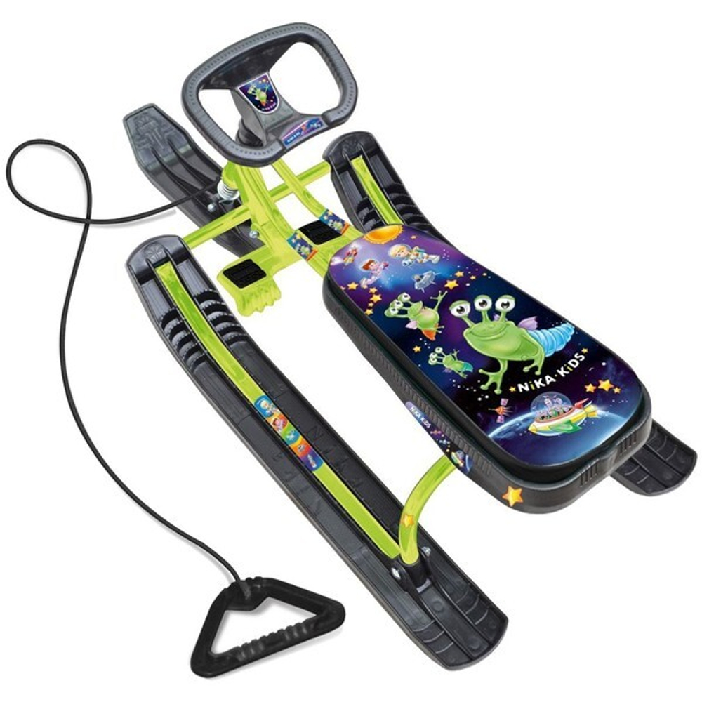 Снегокат «Тимка спорт 2» с пришельцами (лимонный каркас) ТС2/П2