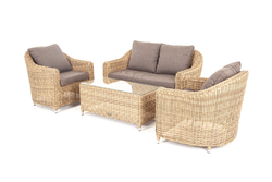 "Кон Панна" лаунж-зона из искусственного ротанга, цвет соломенный