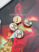 Пуговицы Шан. Белые золото 20 мм матовые