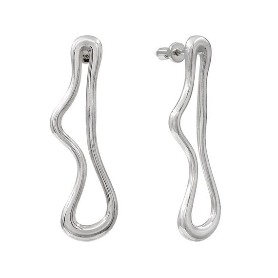 Серьги Силуэт из серебра 925 пробы, фото 1