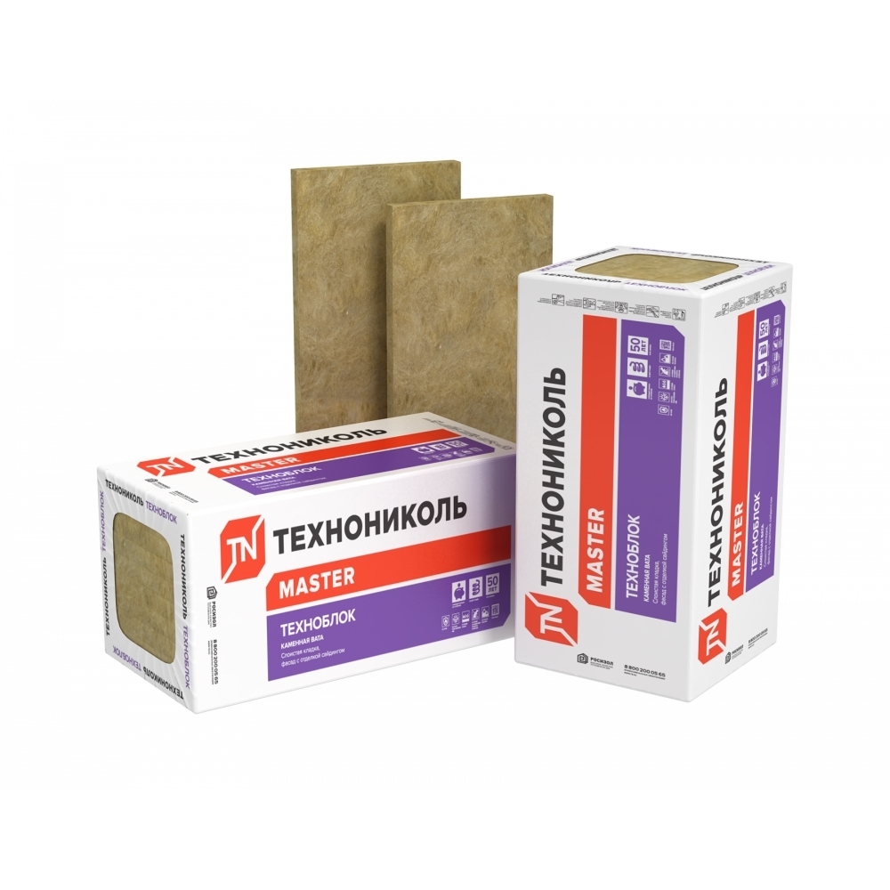 Утеплитель ТЕХНОНИКОЛЬ Техноблок Стандарт Базальт, 1200*600*50мм(5,76 м2=0,288м3) 8шт