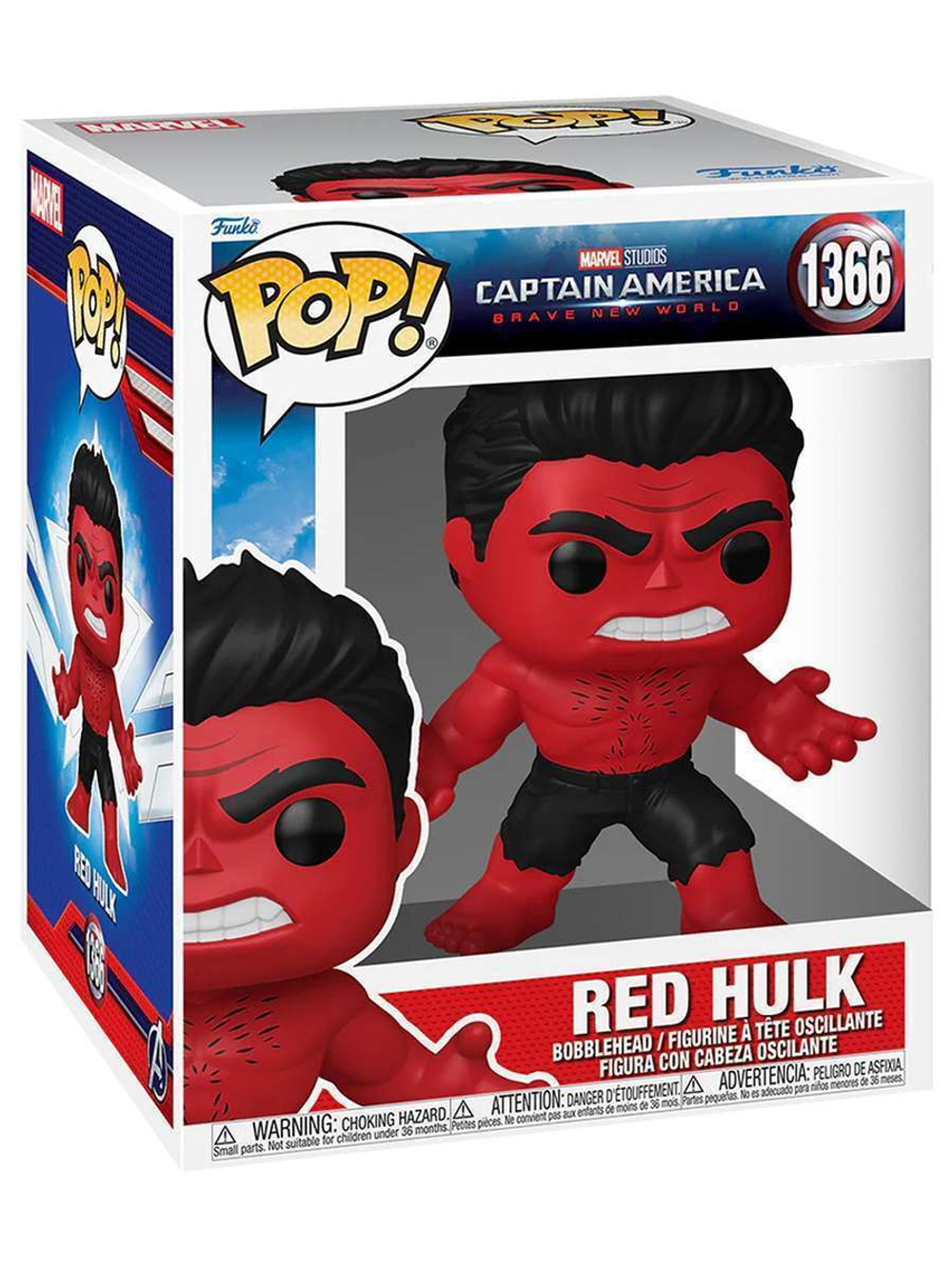 Фигурка Funko POP! Bobble Marvel Captain America BNW Red Hulk 6" (1366) 75994