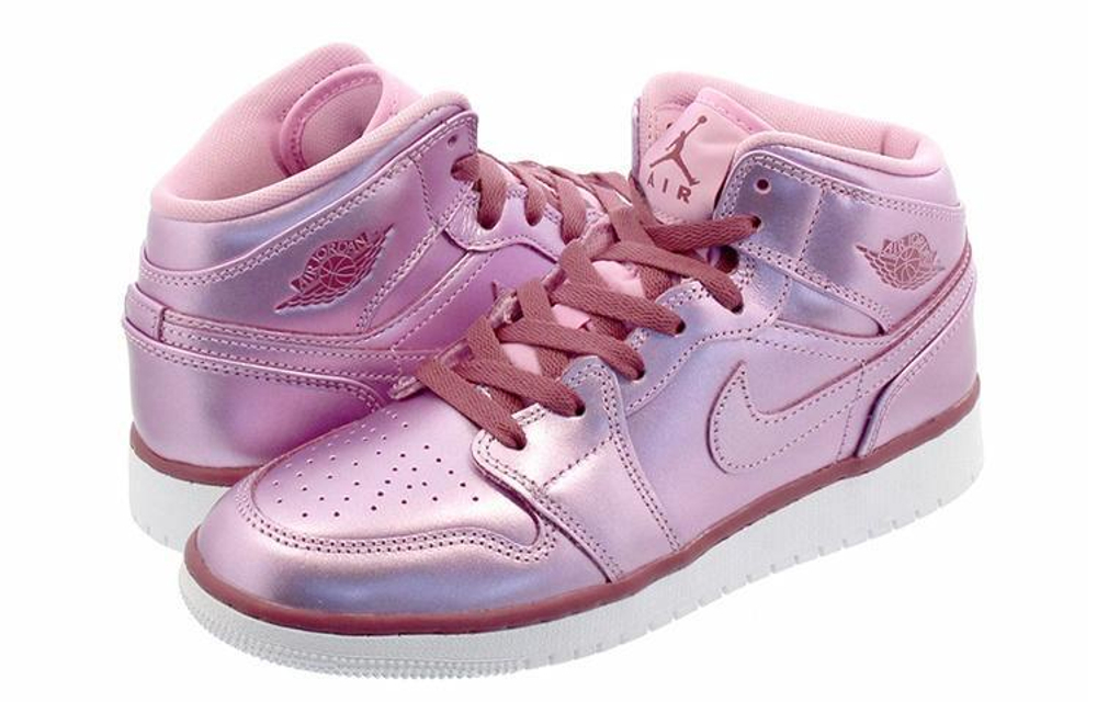 Кроссовки Jordan Air Jordan 1 Mid Pink Rise (Женская размерная сетка)