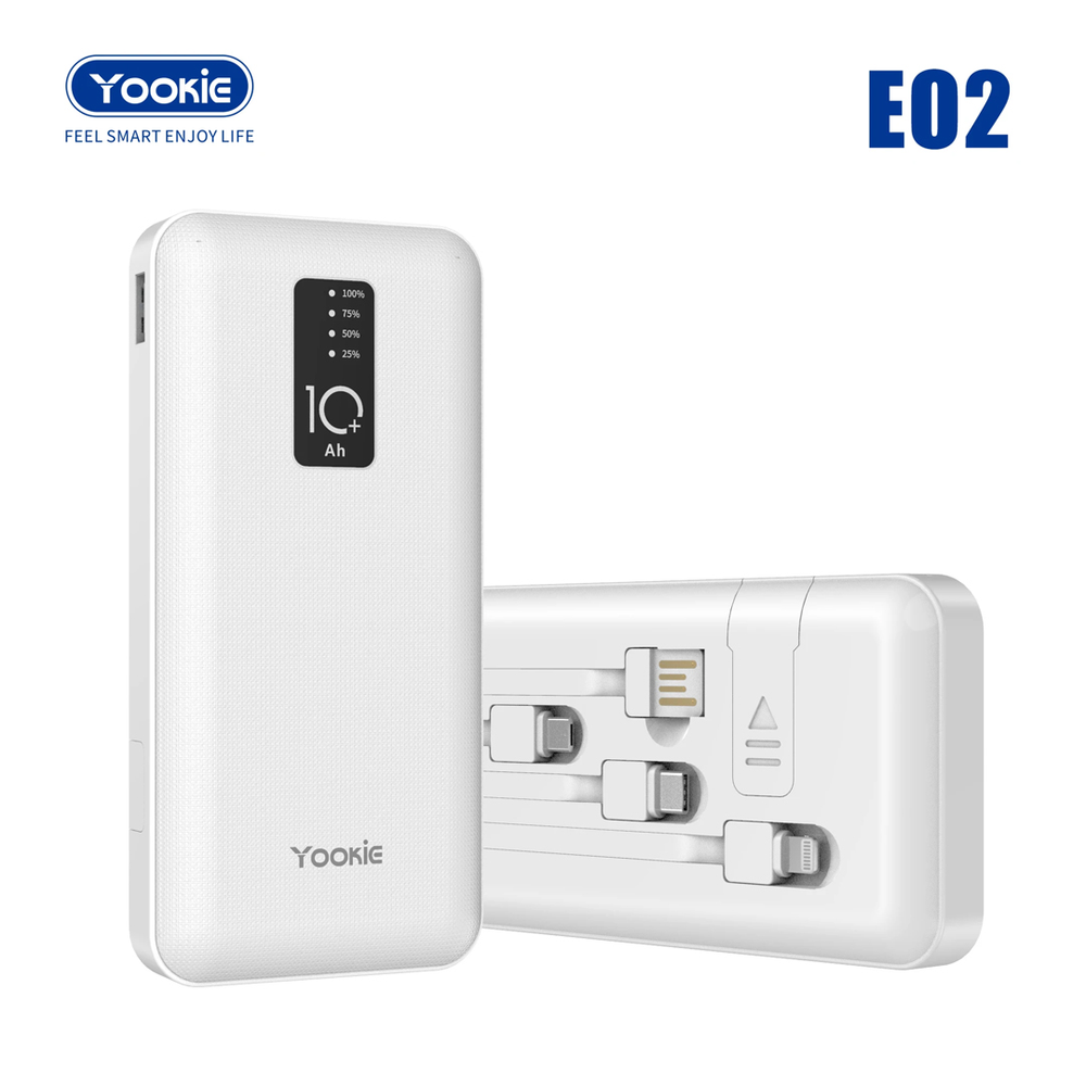 Power bank YOOKIE E02 Type-C/iPhone/Micro (10000mAh)