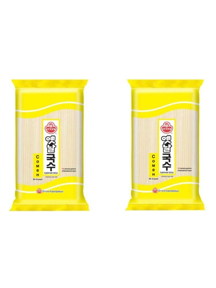 Лапша Ottogi Сомен тонкая круглая 900 г, 2 шт