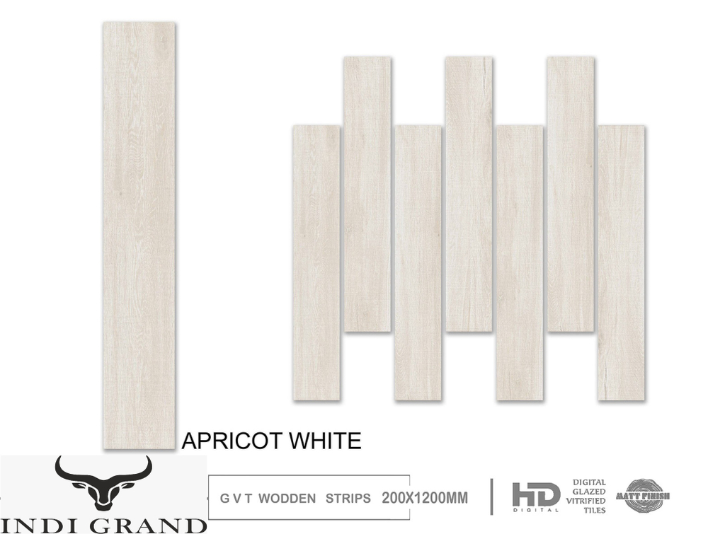 Керамогранит Carving 20x120cm GVT Matt Finish Apricot White