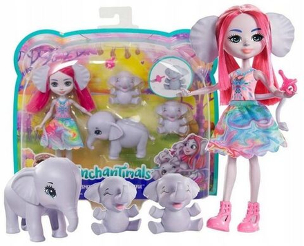 Кукла Enchantimals Mattel - Набор с куклой Эсмеральда + фигурки семьи слонов GTM30