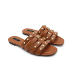 Шлепанцы кожаные rachele 07 Liu Jo - коричневый(SA3047 P0102)