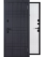 Дверь входная Уэльс графит/дуб беловежский