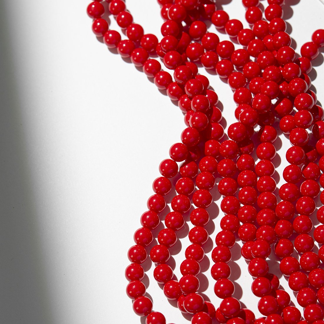 Хрустальный жемчуг, оттенок "Клюквенный макарун", шар 8,3мм