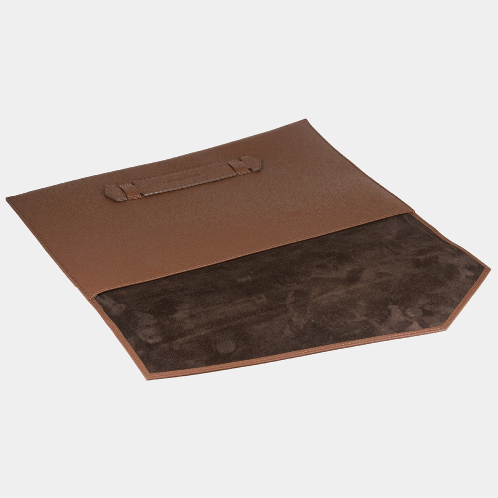 Чехол для докуметов и техники Maccase 17' из кожи теленка, цвета шоколад