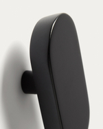 Набор из 2 вешалок Arely из бука с черным лаковым покрытием, 6,5 см/10 см