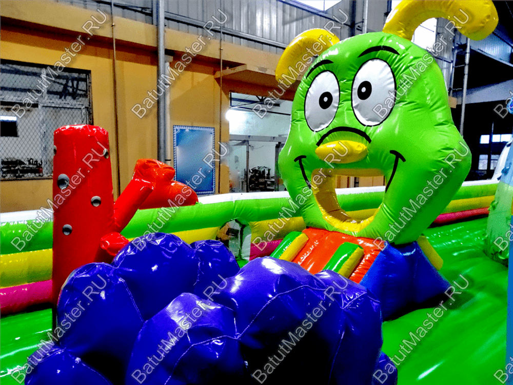 Мега-батут "Хамелеон и динозавры", 22*10*7 м