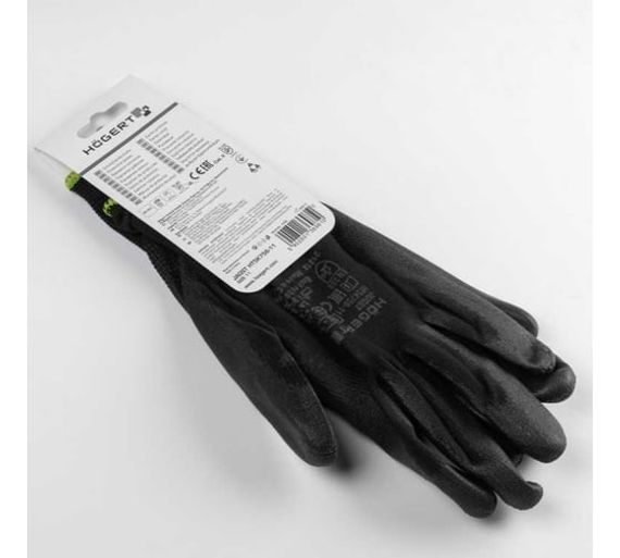 Перчатки рабочие с полиуретановым покрытием JAGST Högert, арт. HT5K756