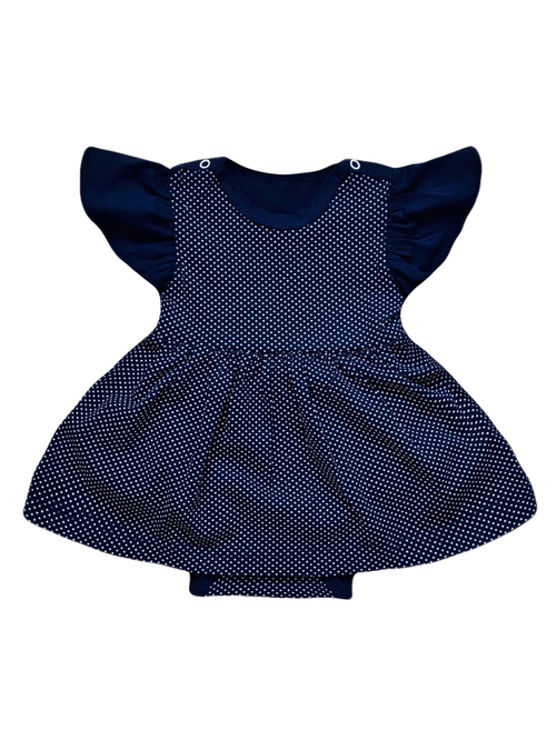 Боди-платье Горошек Dark blue