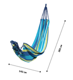 Гамак  тканевый двухместный без перекладины 2000х1500мм (16шт/уп в ассортименте, рис. полоска) арт.WR-F05B "Garden story"
