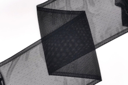 _Эластичная сеточка с окантовкой и мушками, 26 см, черная, м, (Арт: EK-2402), м