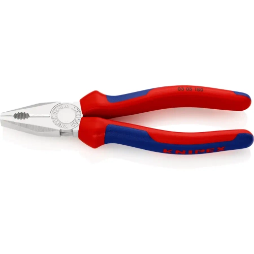 Плоскогубцы комбинированные хромированные 180 мм Knipex 03 05 180