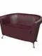 Диван «ЛАГУНА», обивка кожзам бордовый