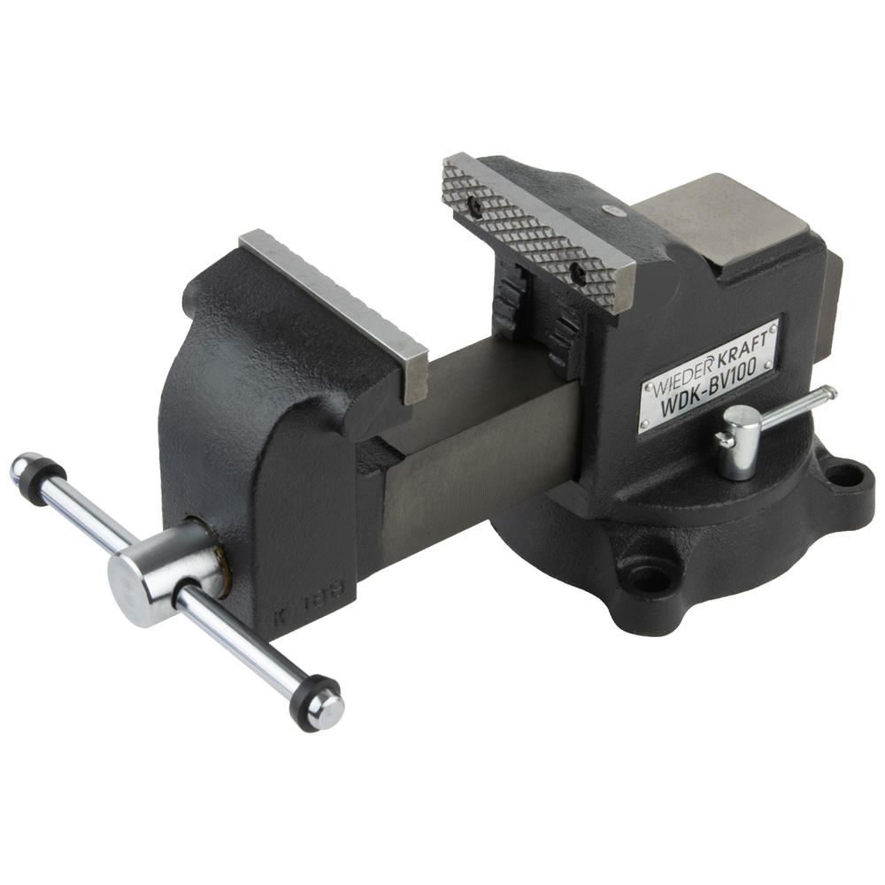 WDK-BV100 Профессиональные слесарные тиски поворотные с наковальней 100 мм