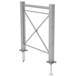 Пешеходное ограждение ПО-1 Крест тип 1 укороченное (секция + стойка), стойка 80х80 съемная, цинк