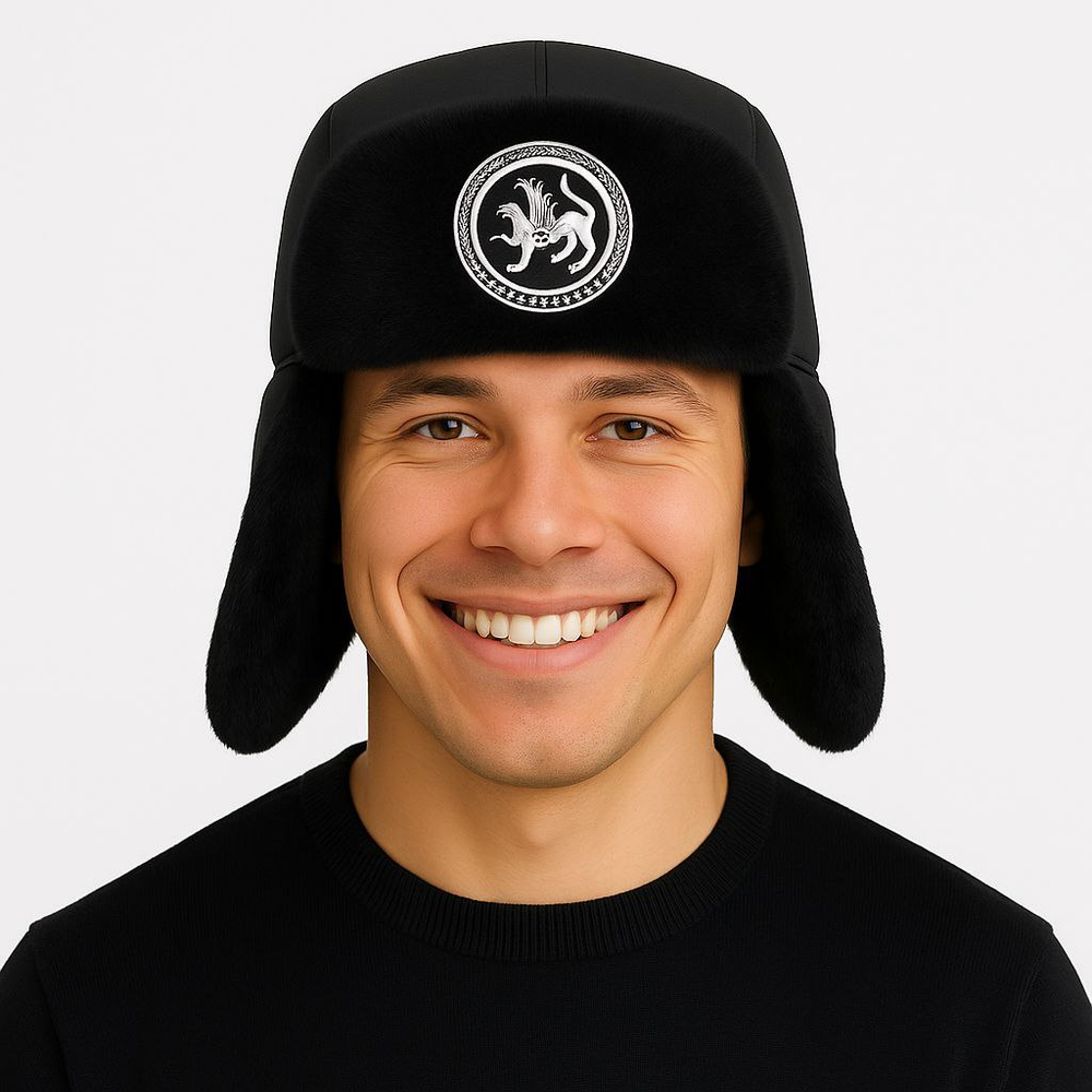 ALGA x Rubin Шапка-ушанка с отделкой из эко-меха