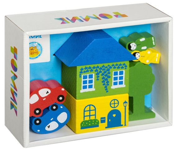 Конструктор "Цветной Городок" голубой